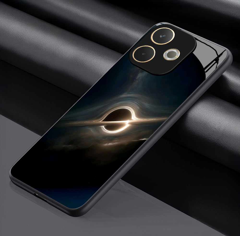 Oppo A5 Pro 5G Premium Acrylic Shockproof Glass Back Case (Midnight Eclipse)