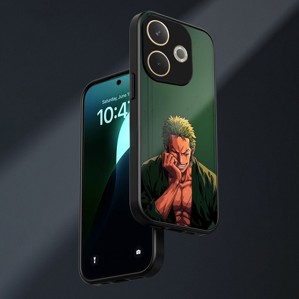 Oppo A5 Pro 5G Premium Acrylic Shockproof Glass Back Case (Roronoa Zoro)