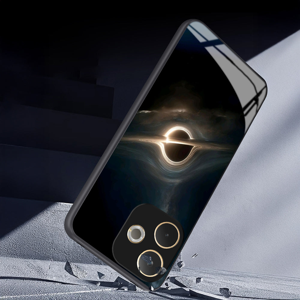 Oppo A5 Pro 5G Premium Acrylic Shockproof Glass Back Case (Midnight Eclipse)
