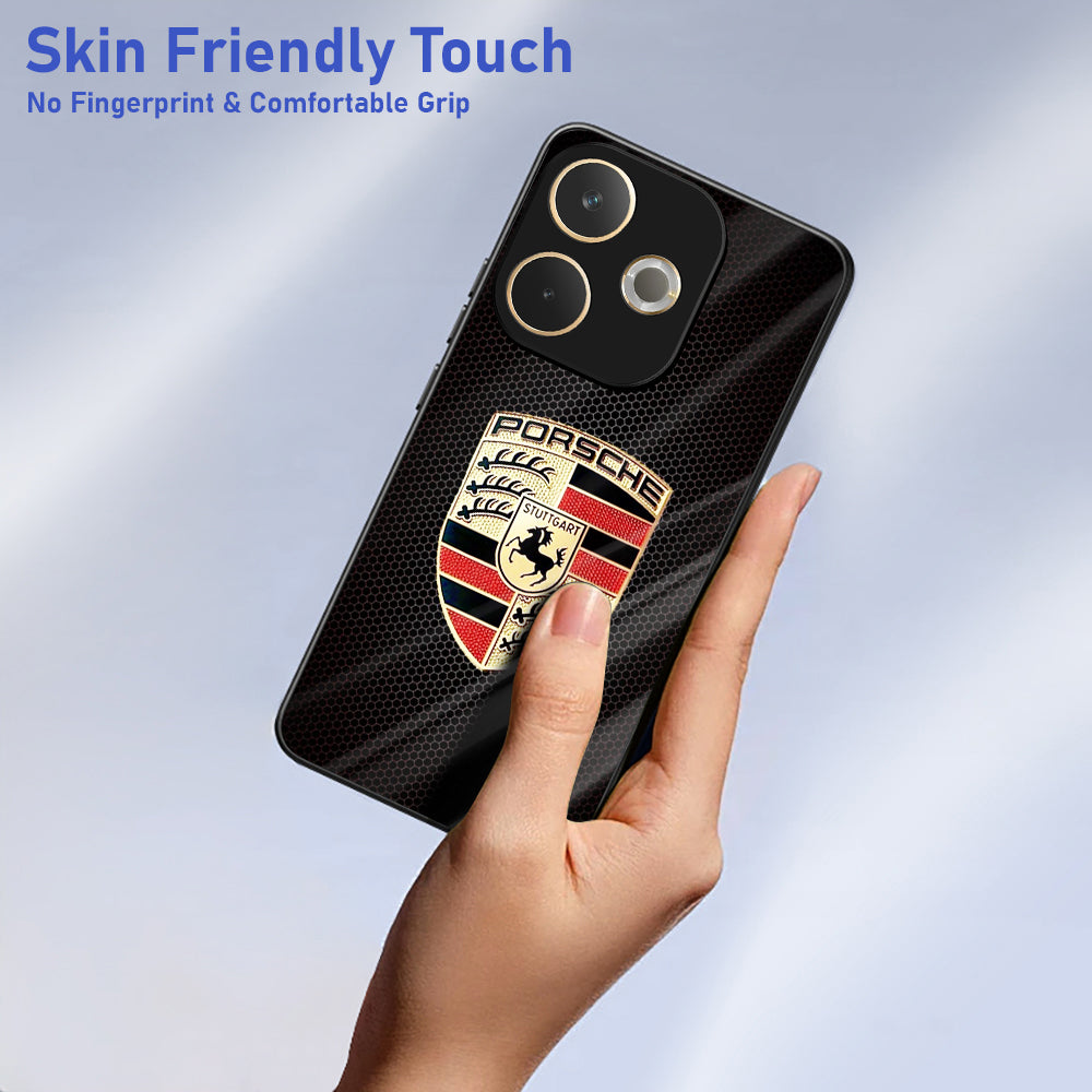 Oppo A5 Pro 5G Premium Acrylic Shockproof Glass Back Case (Porsche Shield)