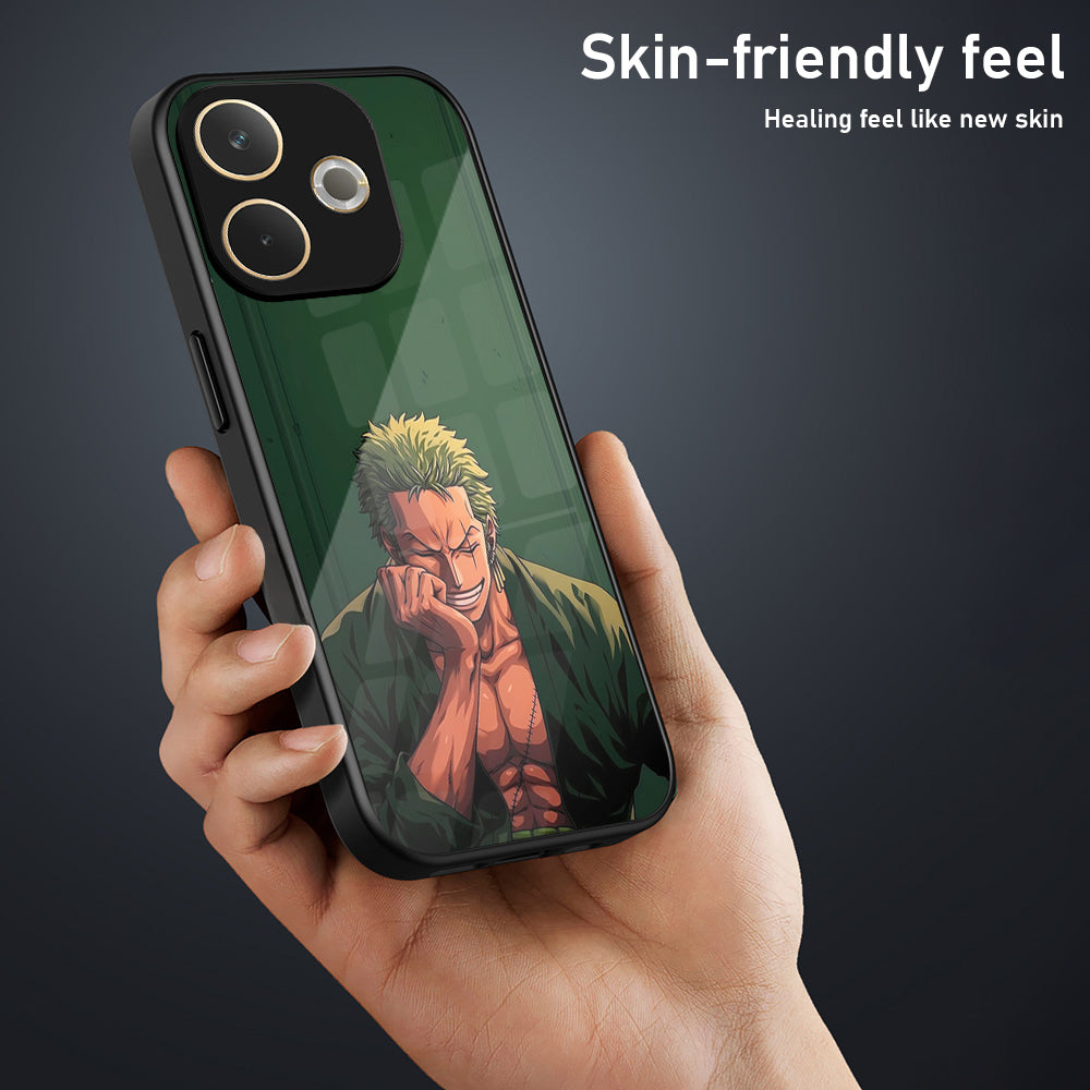 Oppo A5 Pro 5G Premium Acrylic Shockproof Glass Back Case (Roronoa Zoro)