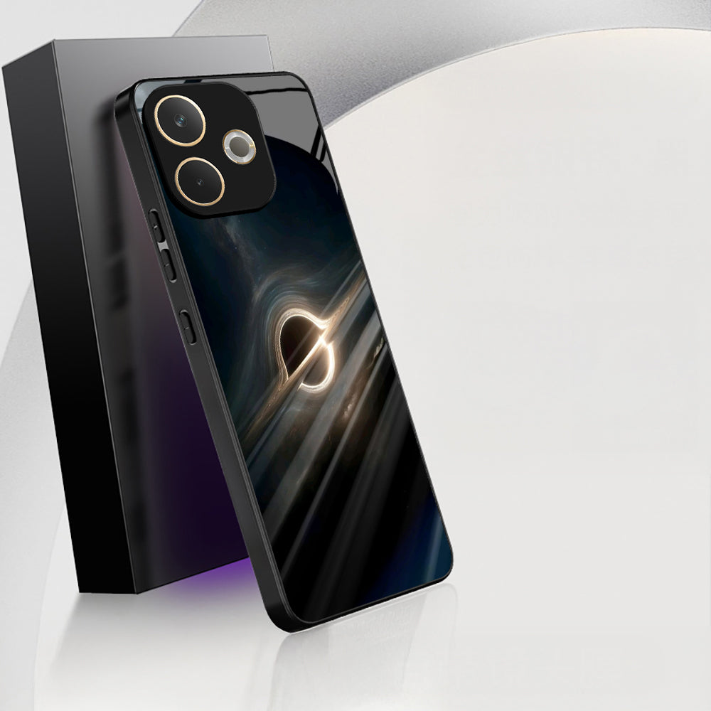 Oppo A5 Pro 5G Premium Acrylic Shockproof Glass Back Case (Midnight Eclipse)
