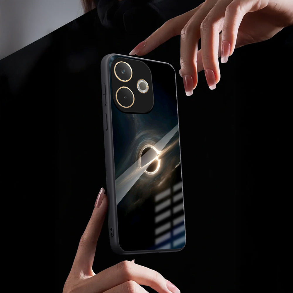 Oppo A5 Pro 5G Premium Acrylic Shockproof Glass Back Case (Midnight Eclipse)