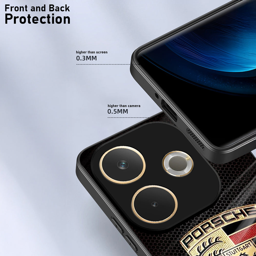 Oppo A5 Pro 5G Premium Acrylic Shockproof Glass Back Case (Porsche Shield)