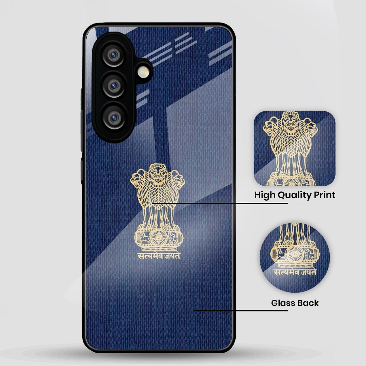 Samsung Galaxy A36 Premium Acrylic Shockproof Glass Back Case (Nation Pride)