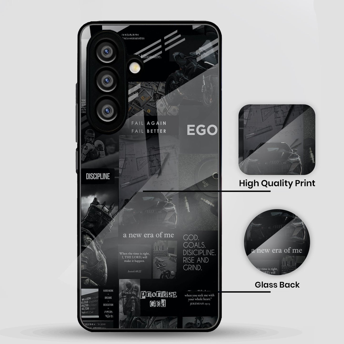 Samsung Galaxy A36 Premium Acrylic Shockproof Glass Back Case (New Era)
