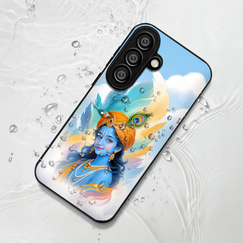 Samsung Galaxy A56 5G Premium Acrylic Shockproof Glass Back Case (Lord Krishna)