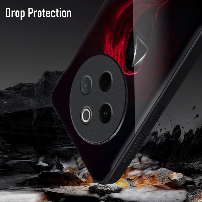 Vivo T4 5G Premium Acrylic Shockproof Glass Back Case (Triangle Mask)