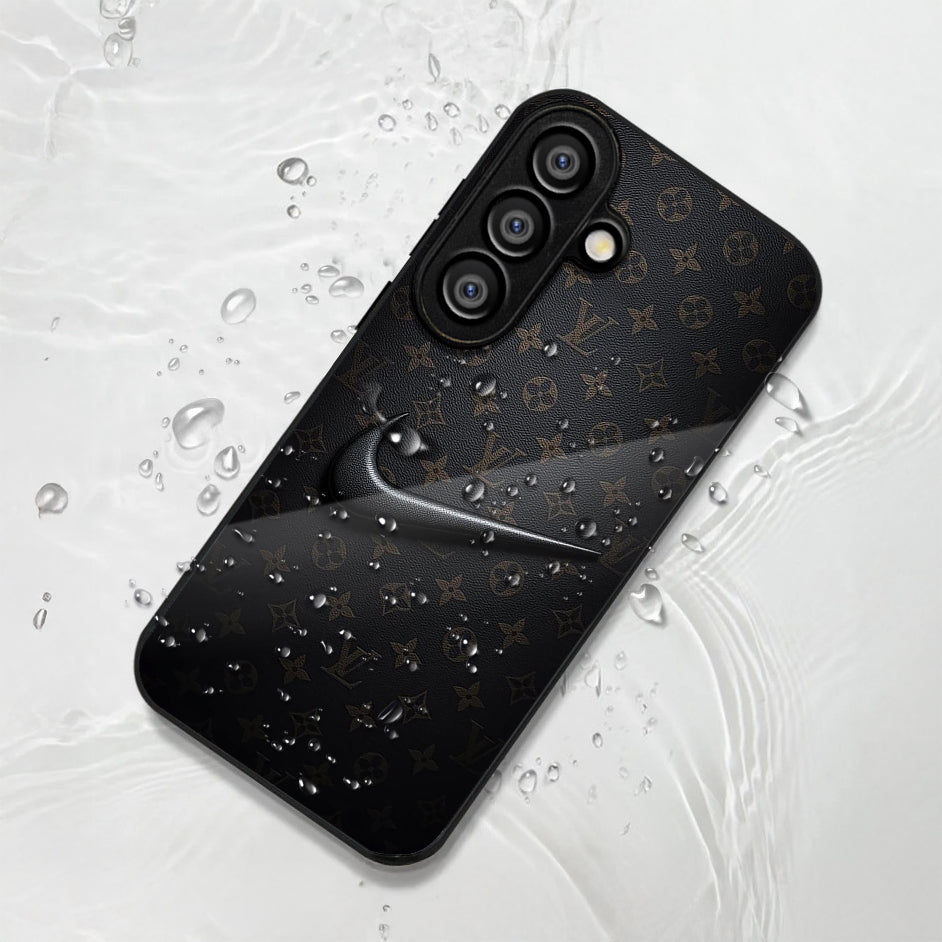 Samsung Galaxy A56 Premium Acrylic Shockproof Glass Back Case (Luxury Pattern)