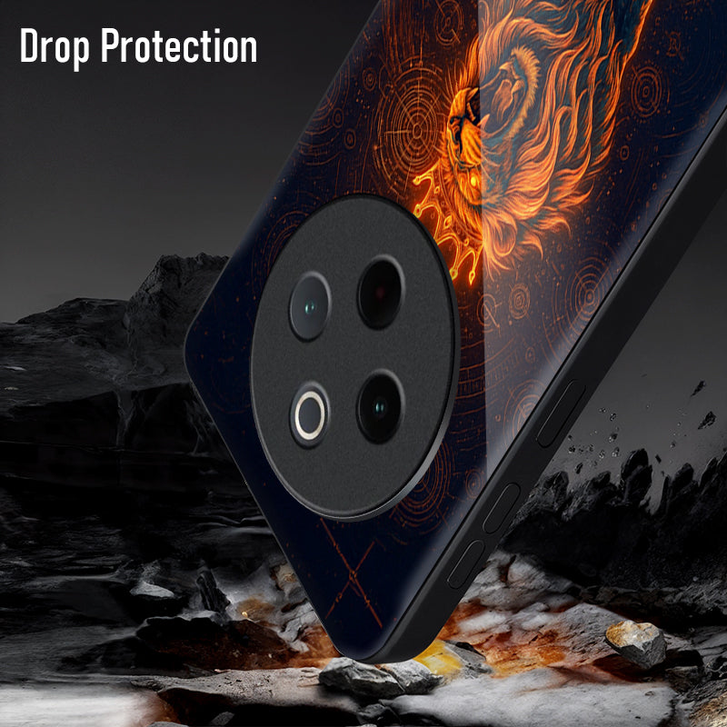 Vivo T4 5G Premium Acrylic Shockproof Glass Back Case (King of Cosmos)