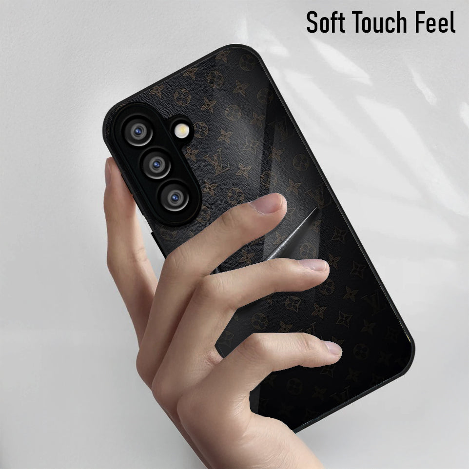Samsung Galaxy A56 Premium Acrylic Shockproof Glass Back Case (Luxury Pattern)