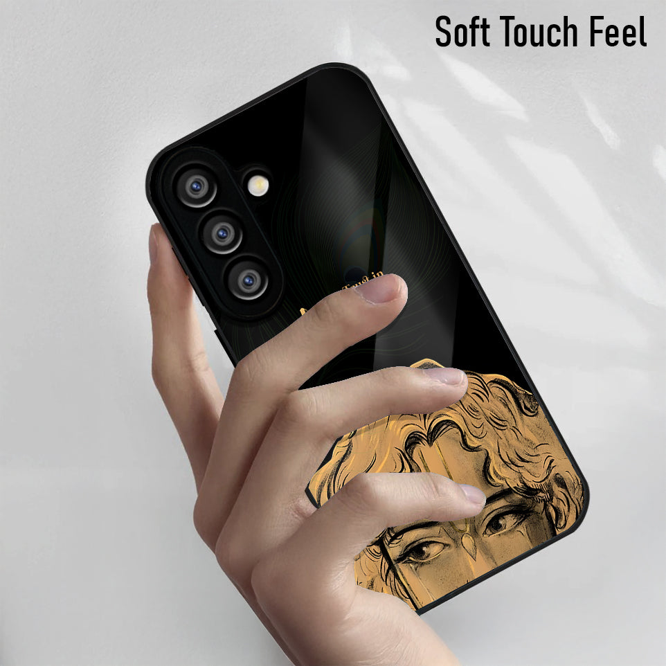 Samsung Galaxy A56 Premium Acrylic Shockproof Glass Back Case (Trust In Krishna)