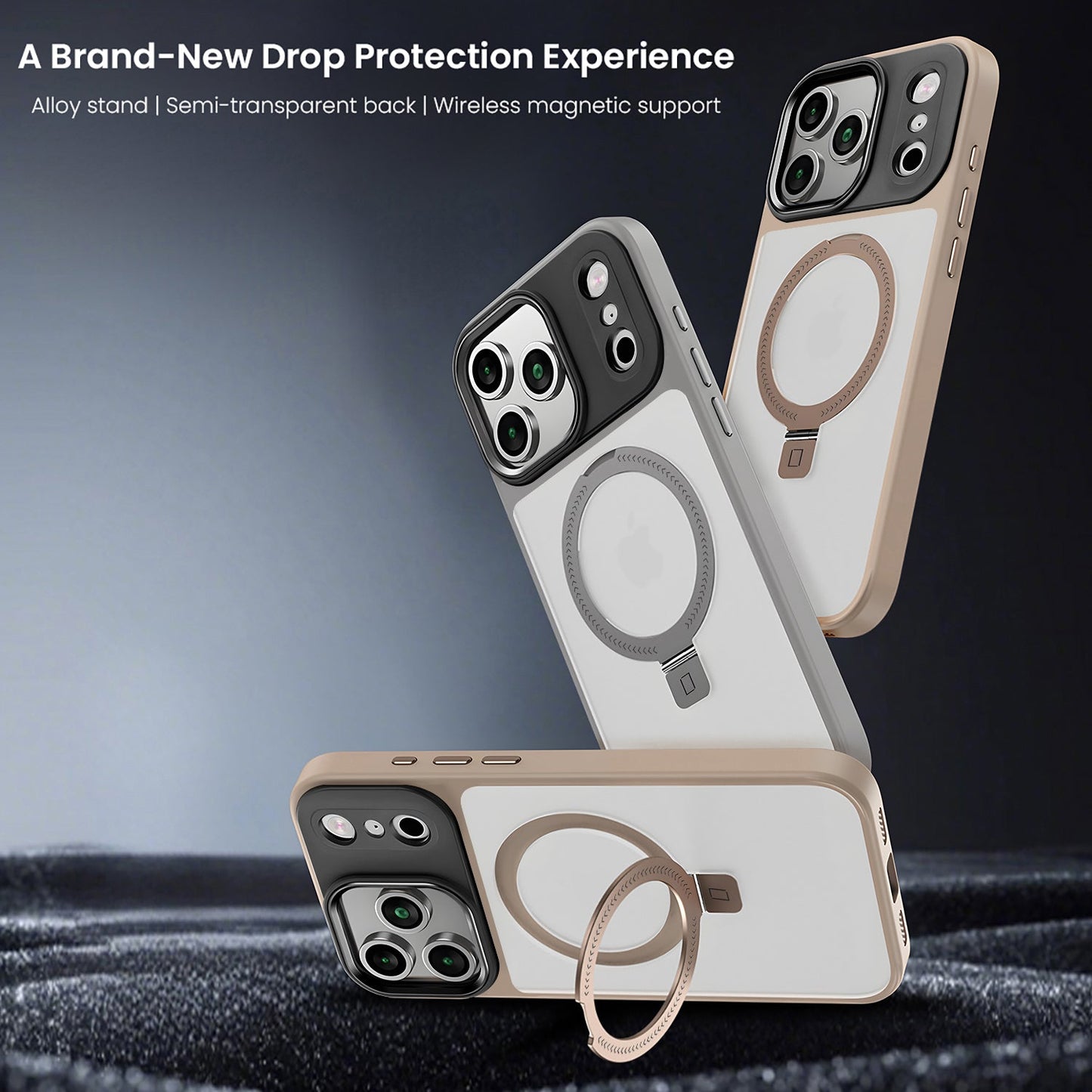 iPhone 17 Pro & 17 Pro Max Magnetic Defender Ring Stand Magsafe Case