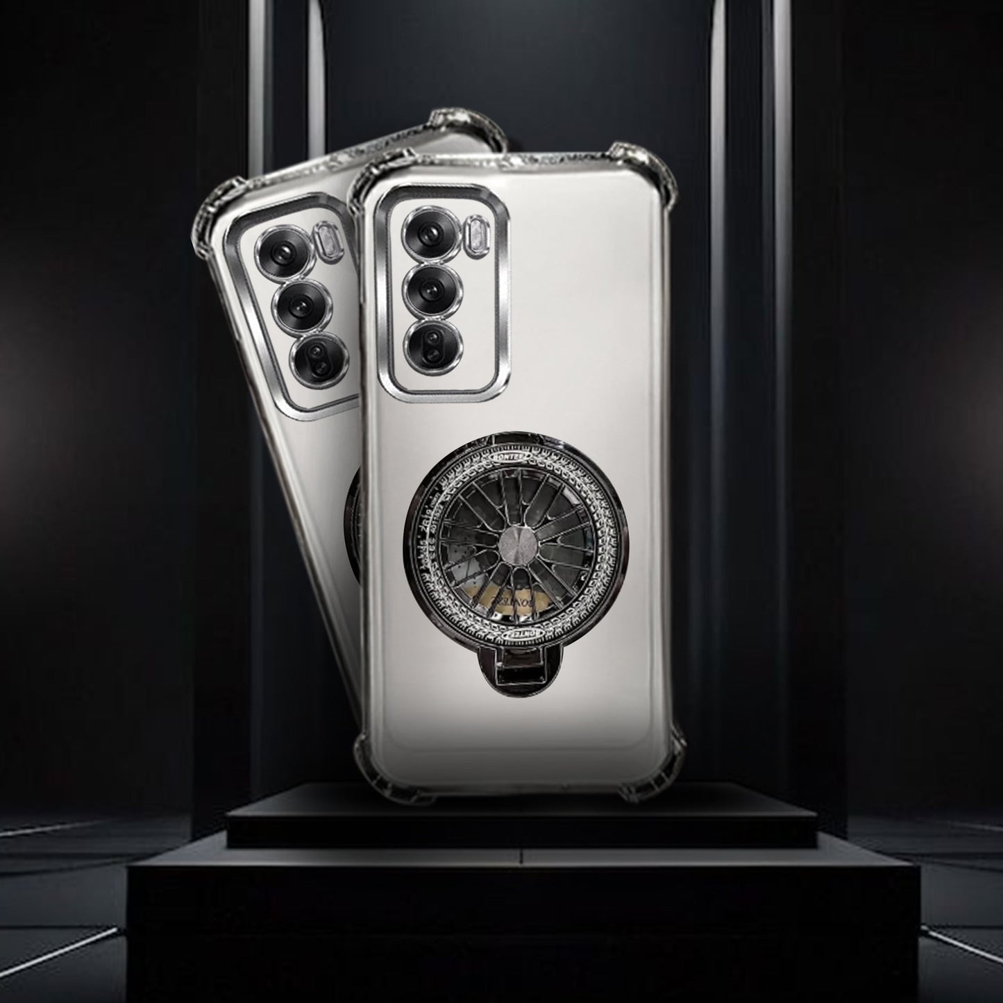 Oppo Reno 12 5G Premium Stress Buster Wheel Rotating Shockproof Airbags Case
