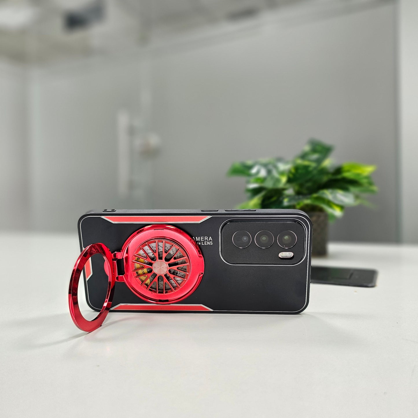 stylish red black Oppo Reno 12 5G cover