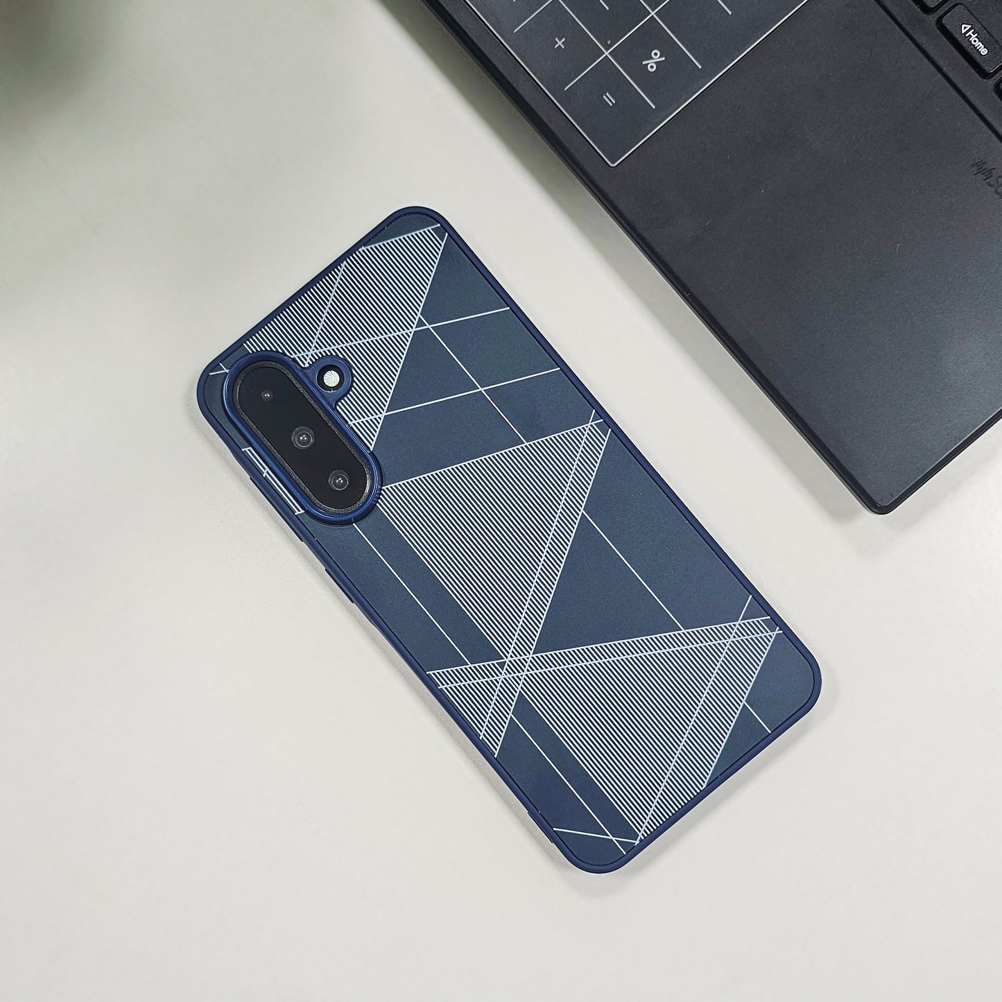 Samsung Galaxy A56 5G Triangle Pattern Matte Back Shockproof Case