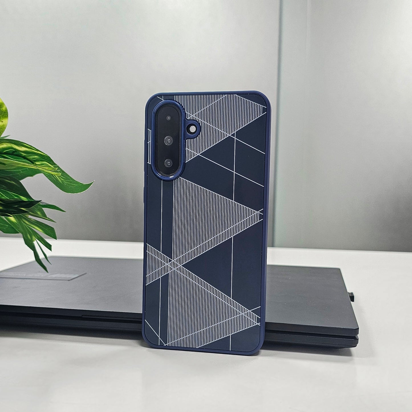 Samsung Galaxy A56 5G Triangle Pattern Matte Back Shockproof Case