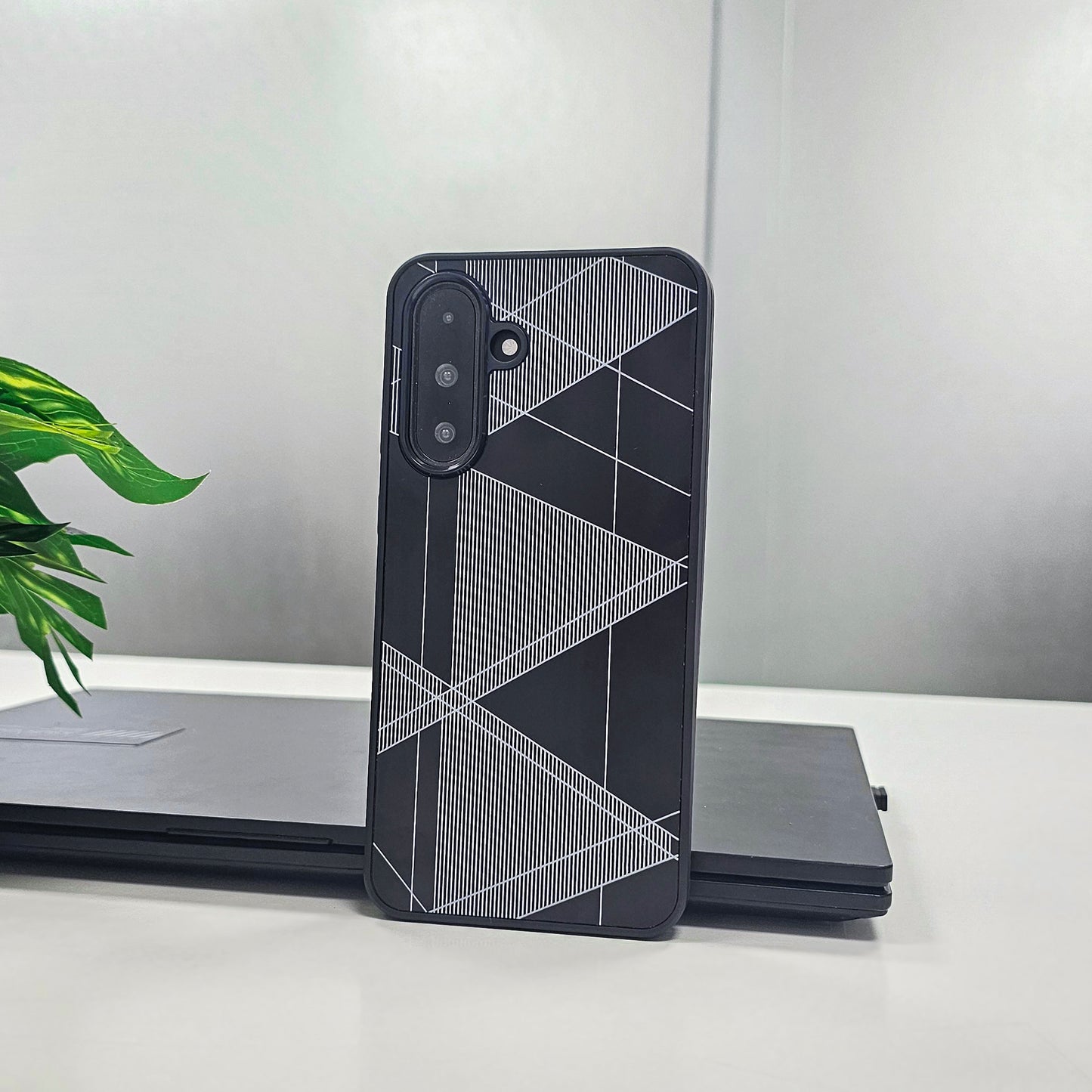 Samsung Galaxy A56 5G Triangle Pattern Matte Back Shockproof Case