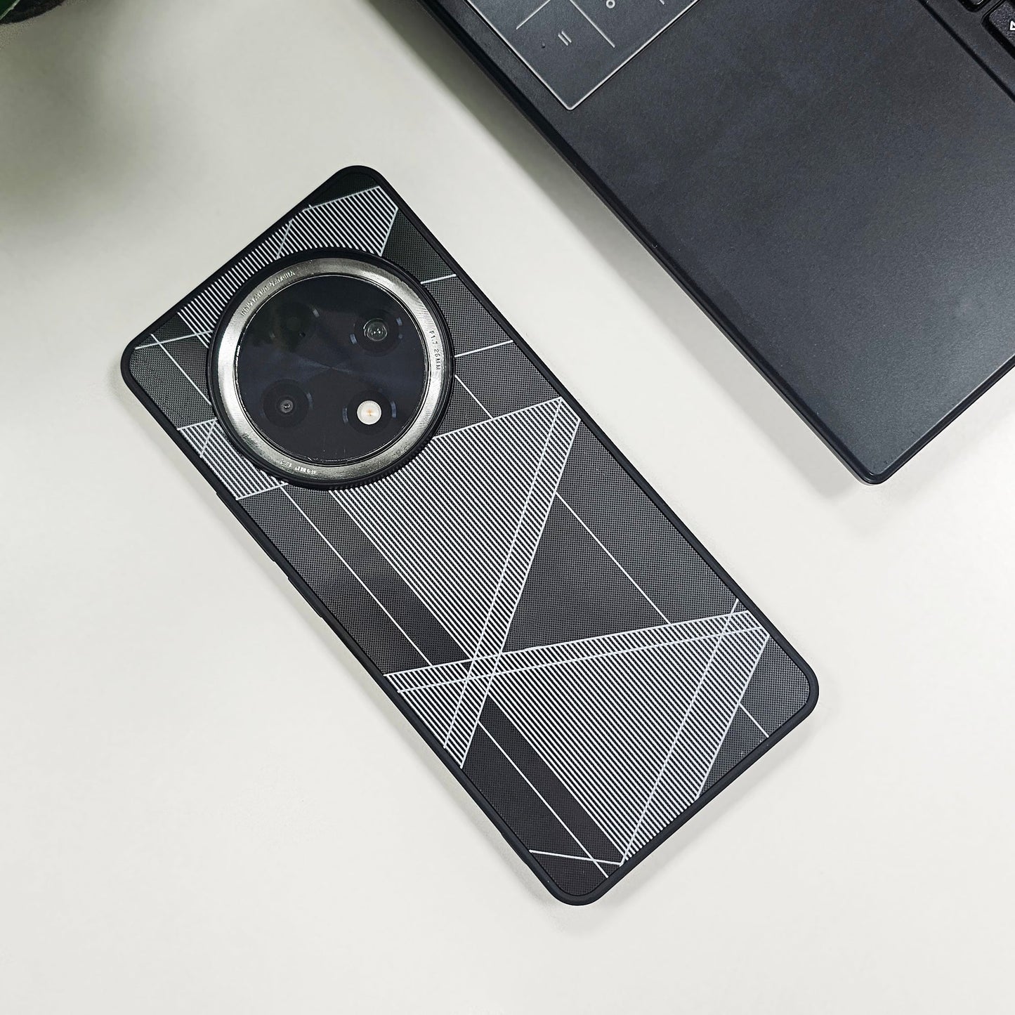 Oppo F27 Pro 5G Triangle Pattern Matte Back Shockproof Case