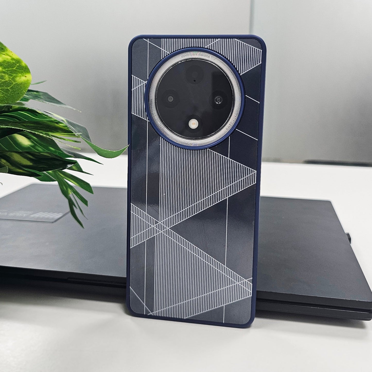 Oppo F27 Pro 5G Triangle Pattern Matte Back Shockproof Case