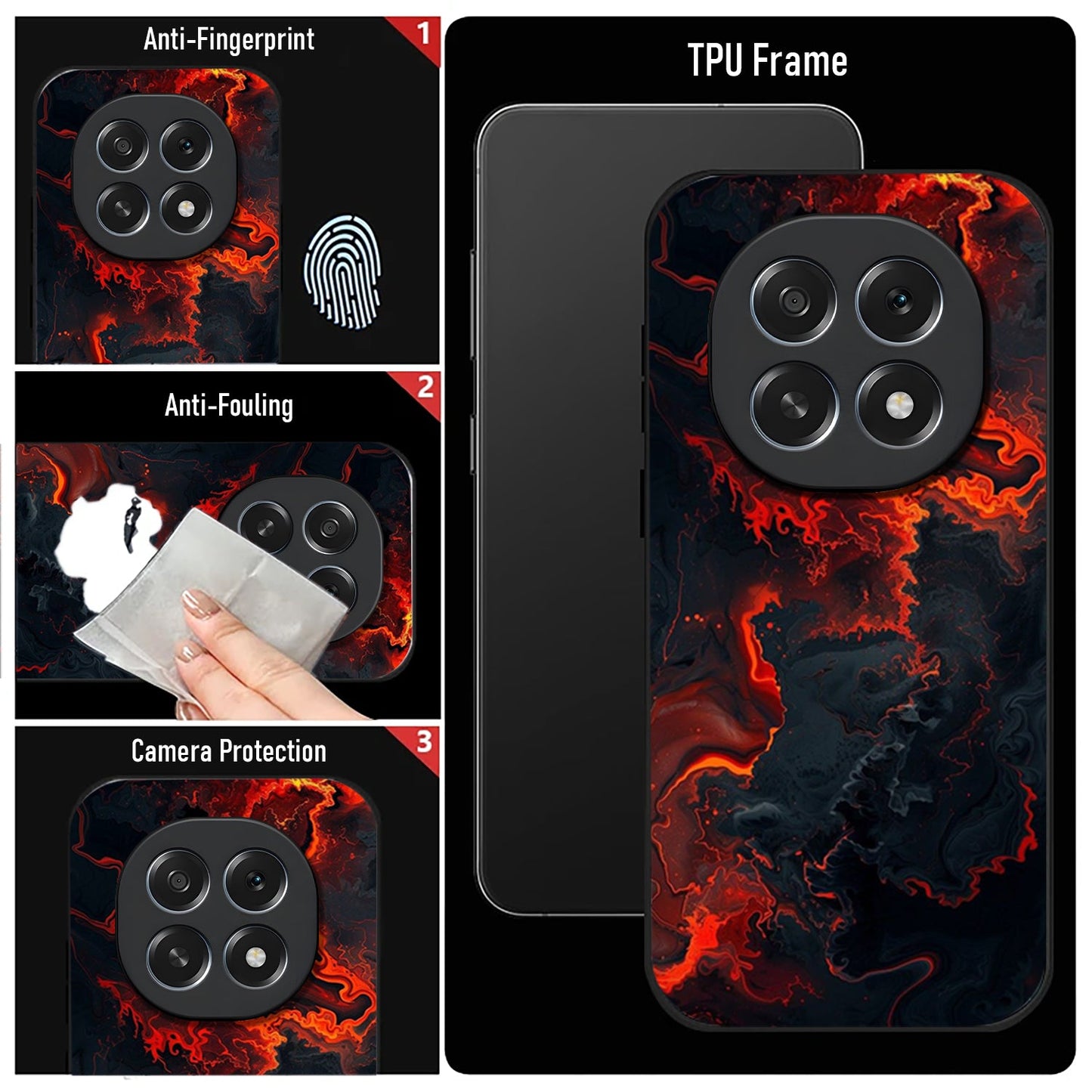 Oppo F29 Pro 5G Premium Acrylic Shockproof Glass Back Case (Lava)