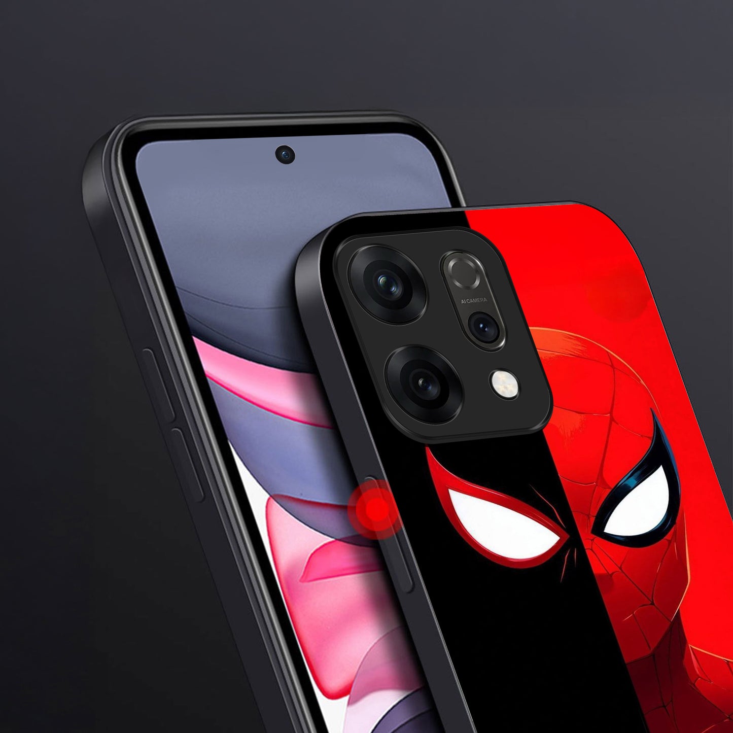 Oppo Reno 14 5G Premium Acrylic Shockproof Glass Back Case (Spider Instinct)