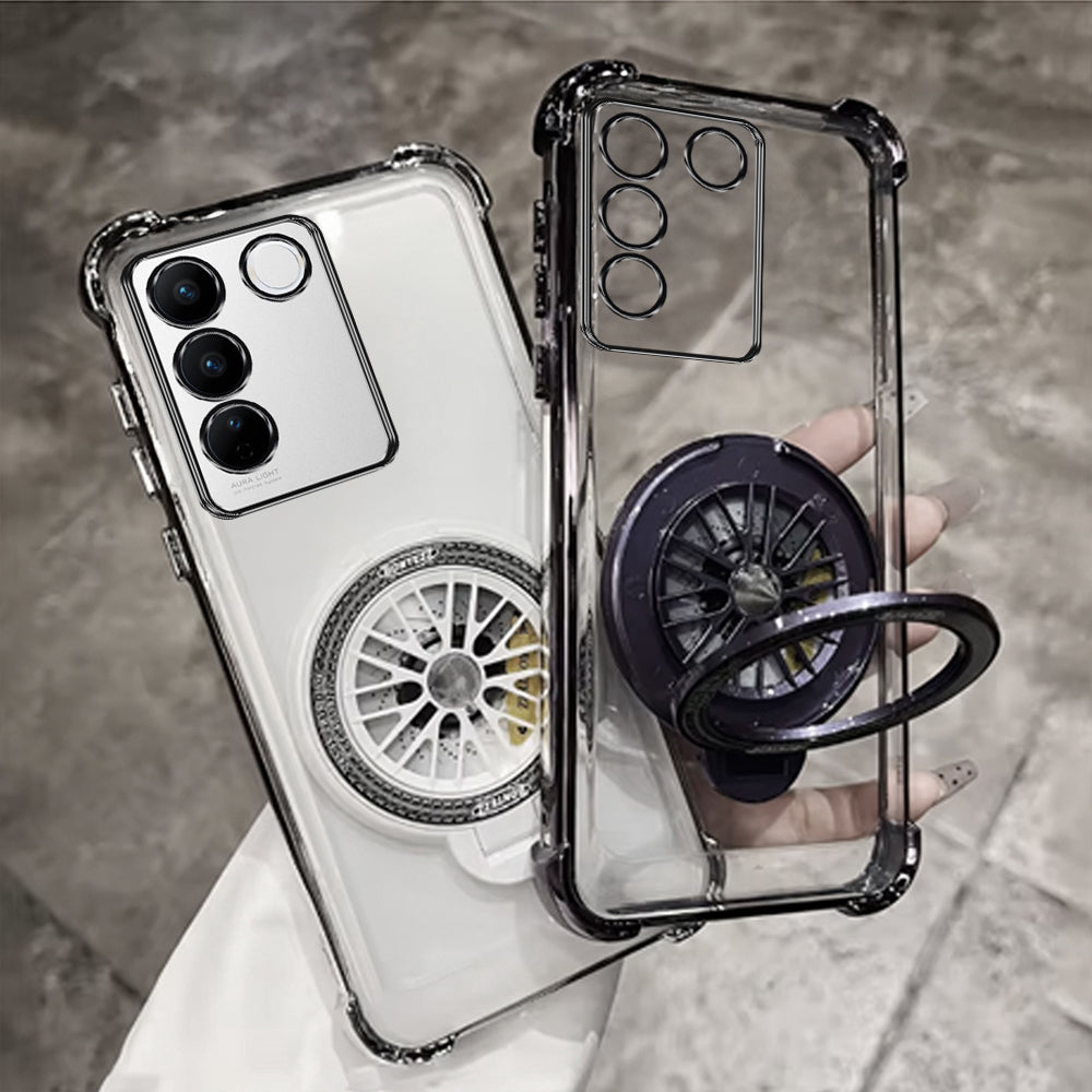 Vivo V27/V27 Pro 5G Premium Stress Buster Wheel Rotating Shockproof Airbags Case