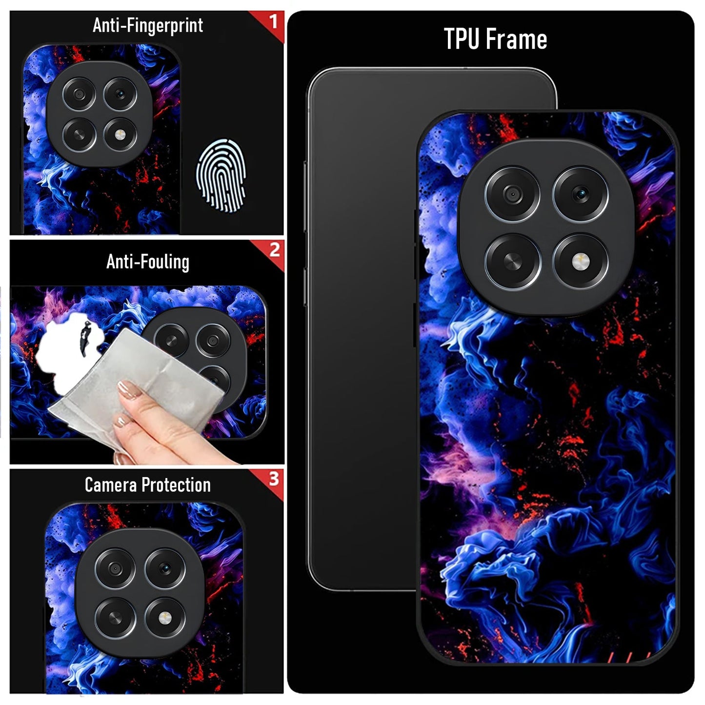 Oppo F29 Pro 5G Premium Acrylic Shockproof Glass Back Case (Nebula)