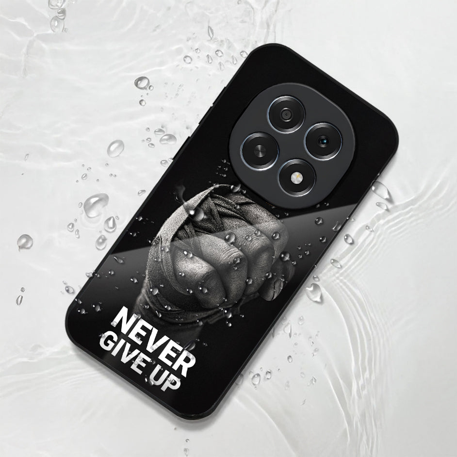 Oppo F29 Pro 5G Premium Acrylic Shockproof Glass Back Case (Never Give Up)