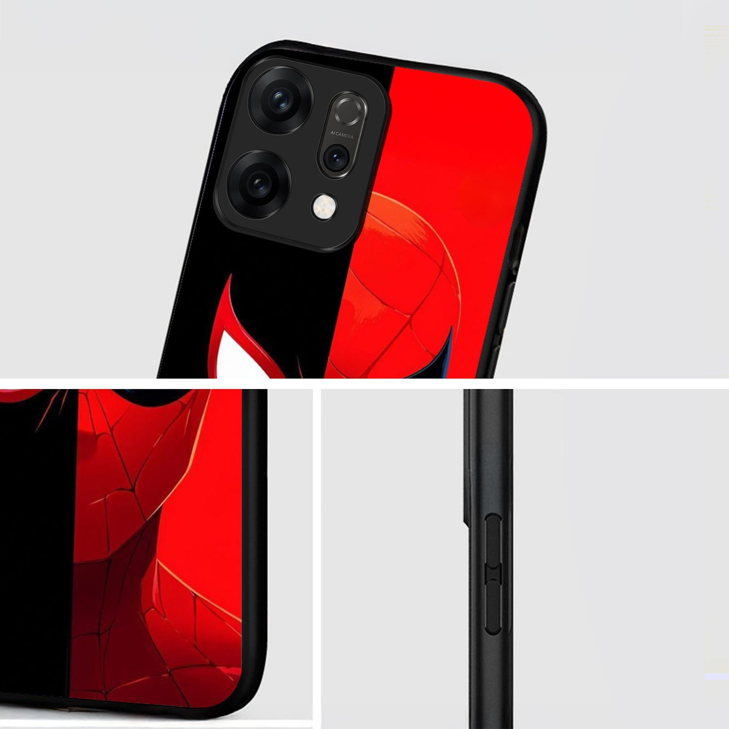 Oppo Reno 14 5G Premium Acrylic Shockproof Glass Back Case (Spider Instinct)