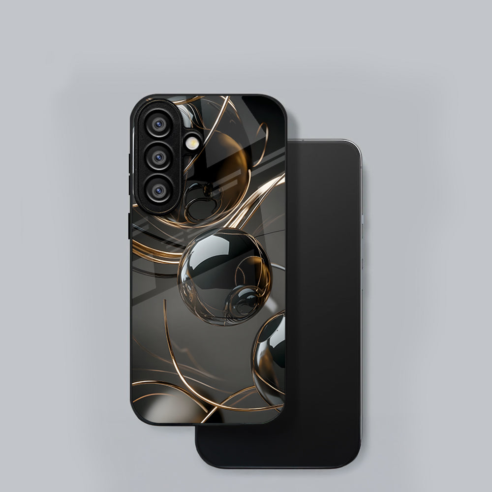 Samsung Galaxy A56 5G Premium Acrylic Shockproof Glass Back Case (3D Sphere)