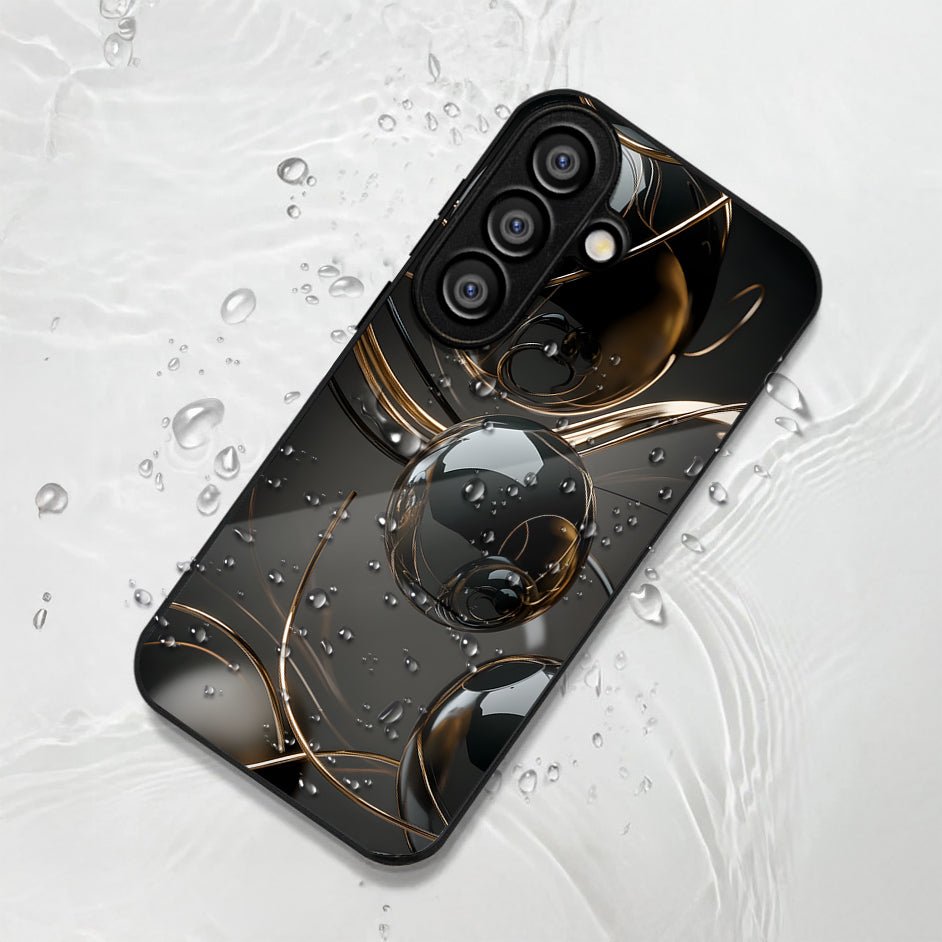 Samsung Galaxy A56 5G Premium Acrylic Shockproof Glass Back Case (3D Sphere)