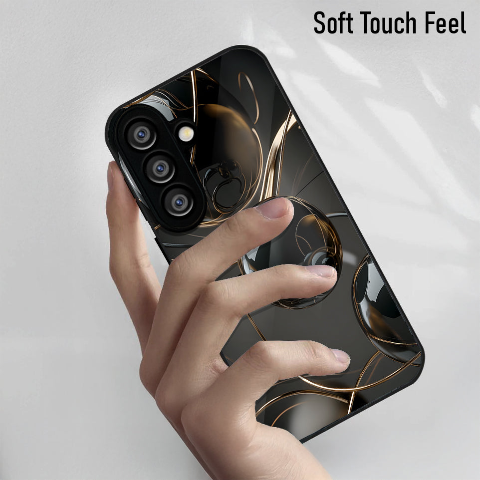 Samsung Galaxy A56 5G Premium Acrylic Shockproof Glass Back Case (3D Sphere)