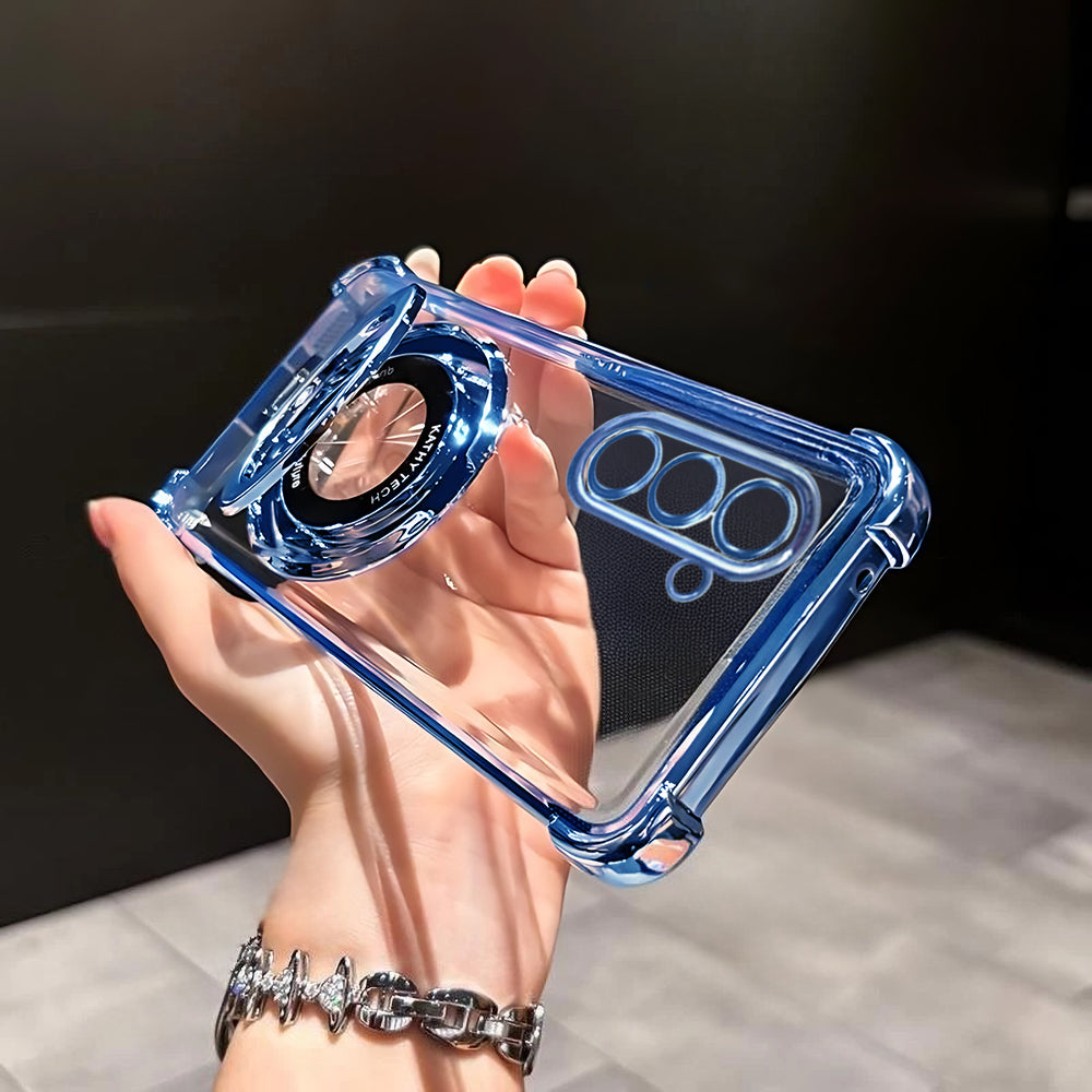 Samsung Galaxy M56 5G Original Luxury Magnifier Ring Stand Shockproof Airbags Corner Case