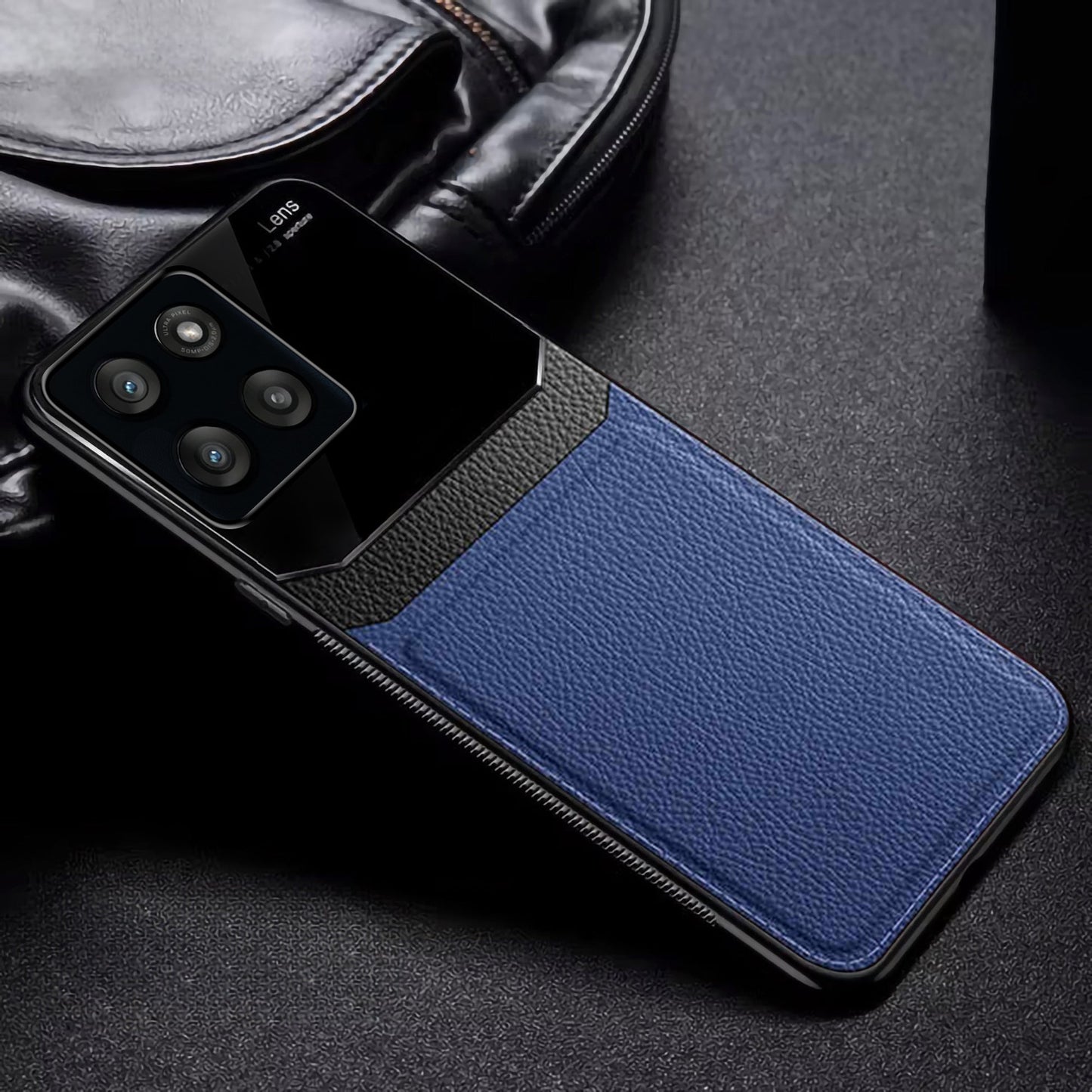 Motorola Edge 60 Stylus 5G Premium Leather Lens Protective Case