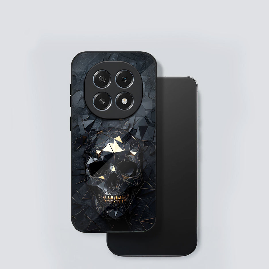 Oppo F29 Pro 5G Premium Acrylic Shockproof Glass Back Case (Skull Marble)