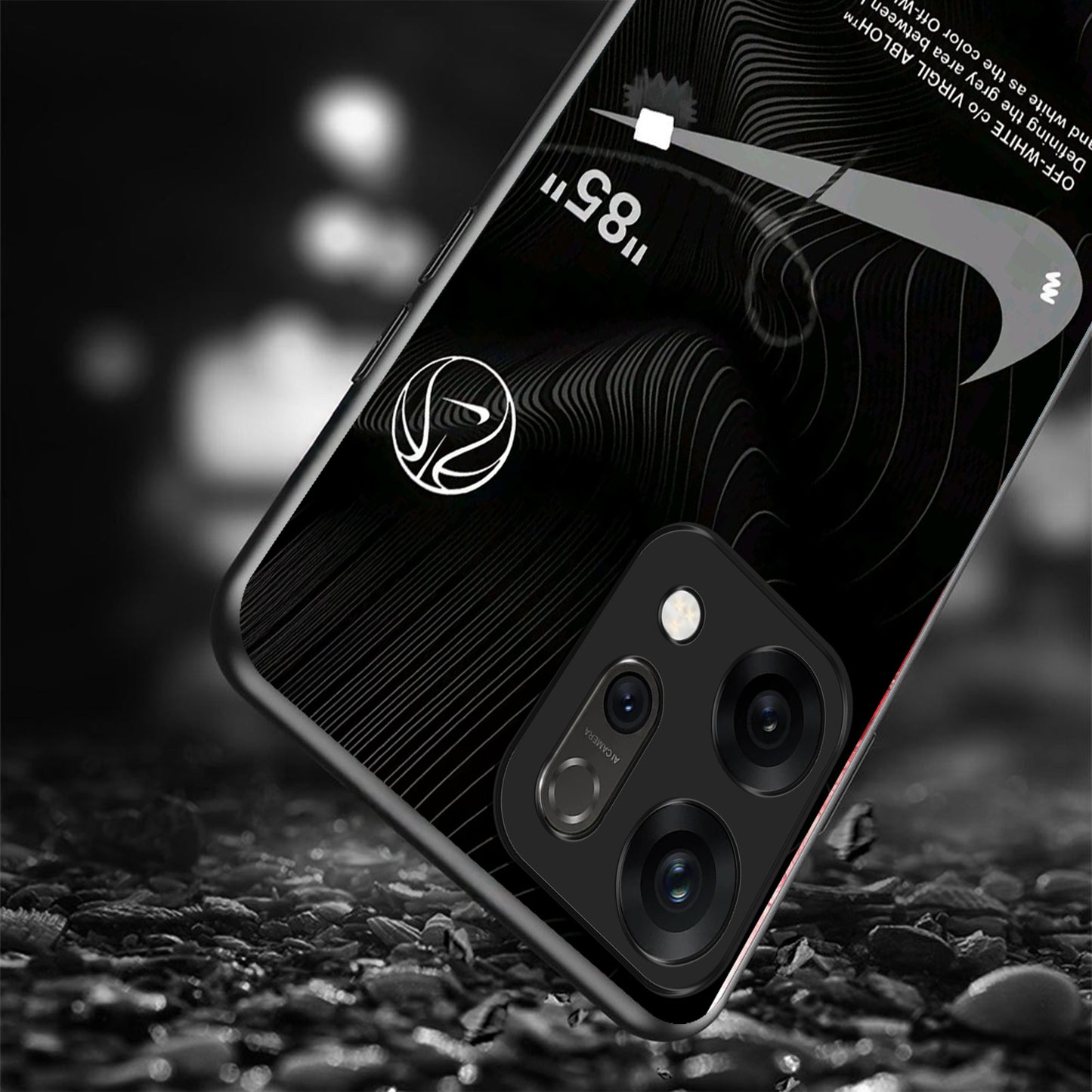 Oppo Reno 14 5G Premium Acrylic Shockproof Glass Back Case (Nike AIR)