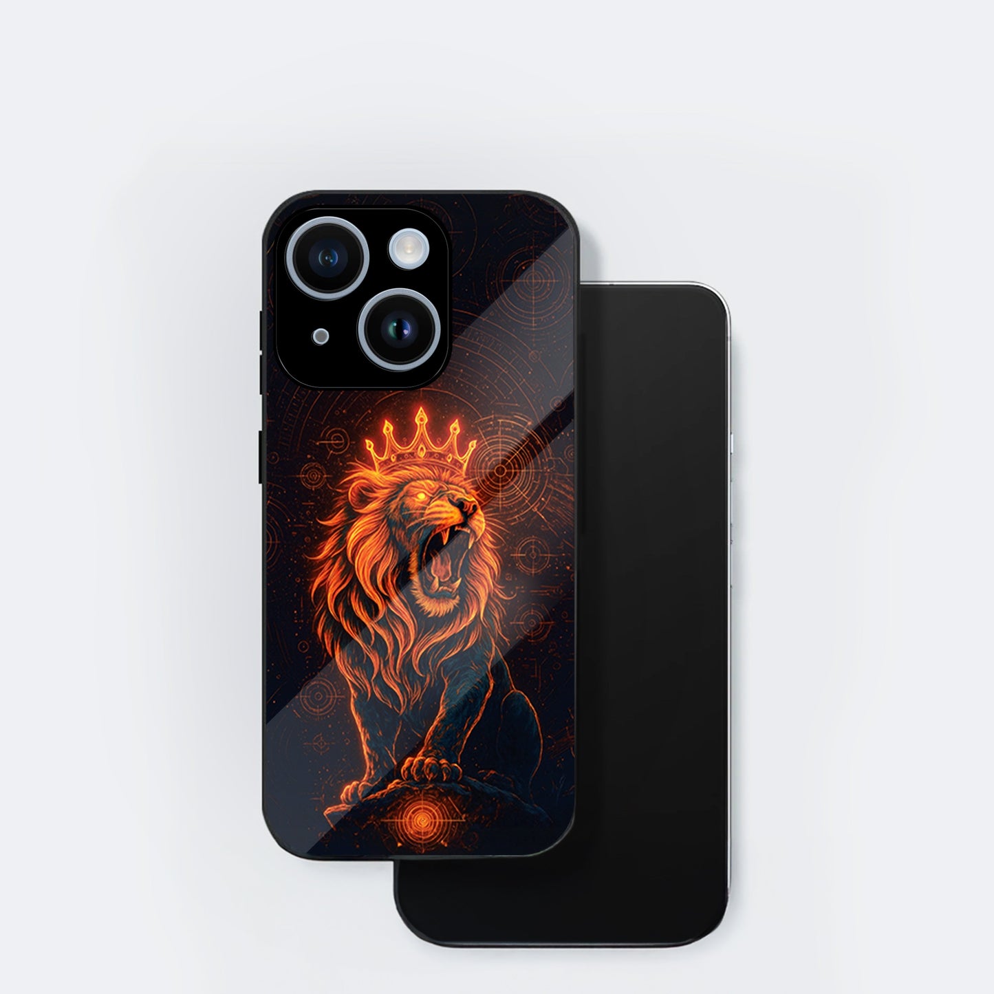 iPhone 15 Premium Acrylic Shockproof Glass Back Case ( King of Cosmos )