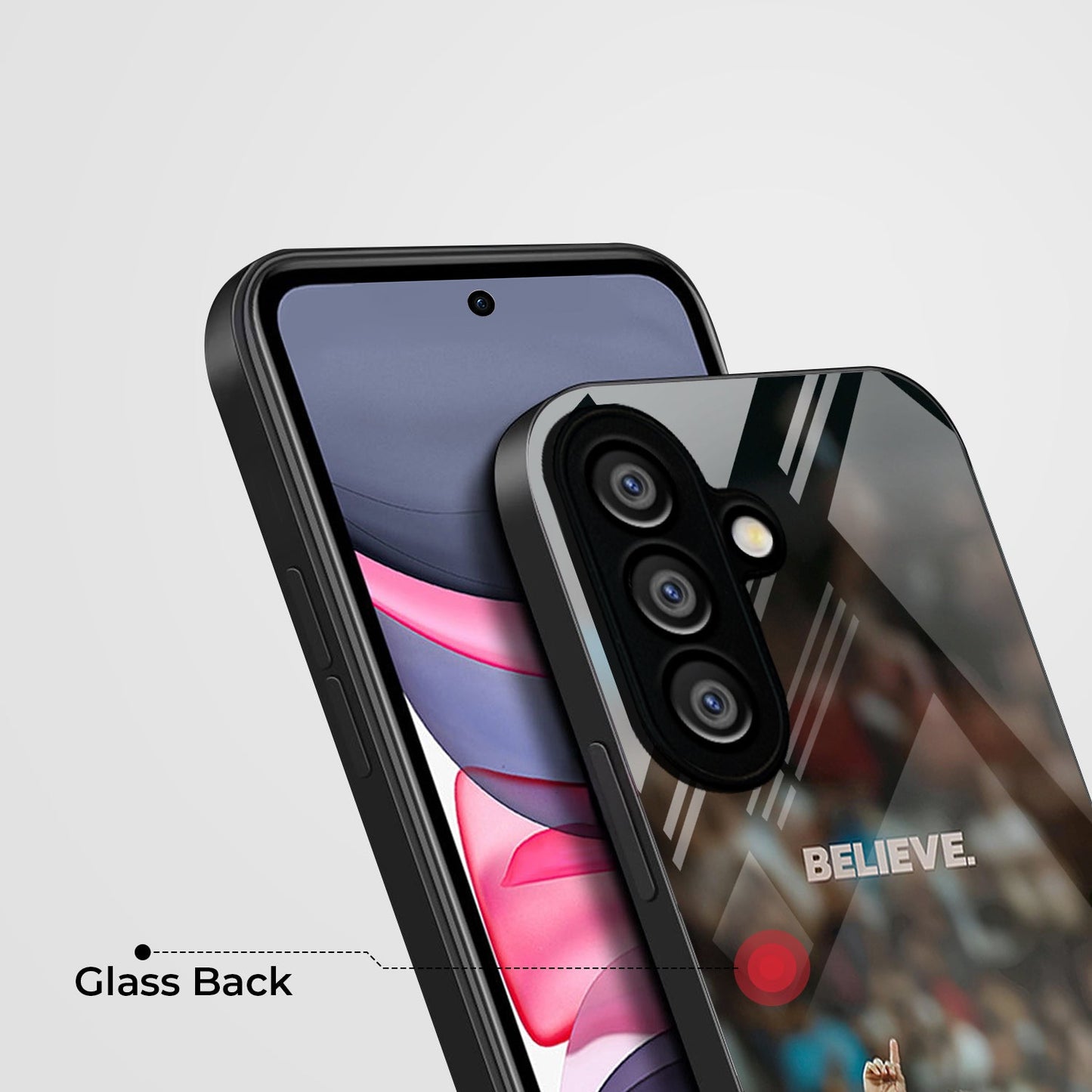 Samsung Galaxy A36 Premium Acrylic Shockproof Glass Back Case (Virat Kohli)