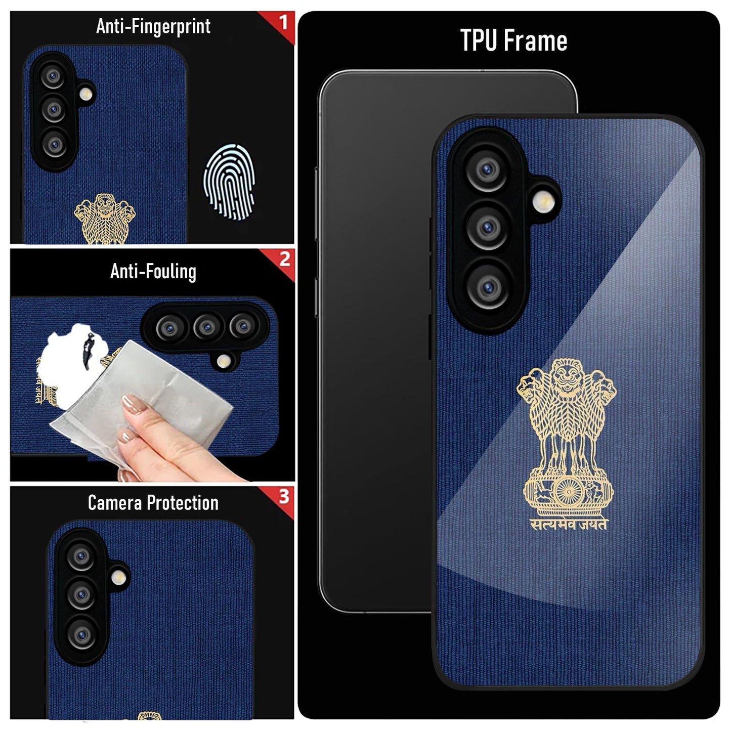 Samsung Galaxy A36 Premium Acrylic Shockproof Glass Back Case (Nation Pride)