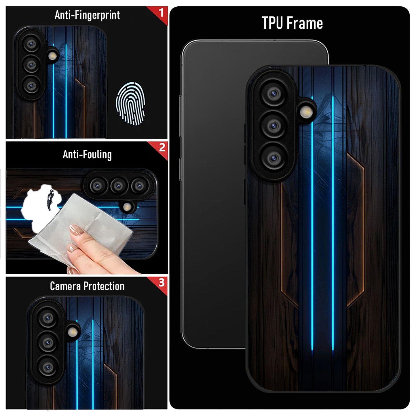 Samsung Galaxy A36 5G Premium Acrylic Shockproof Glass Back Case (Neon Glow)