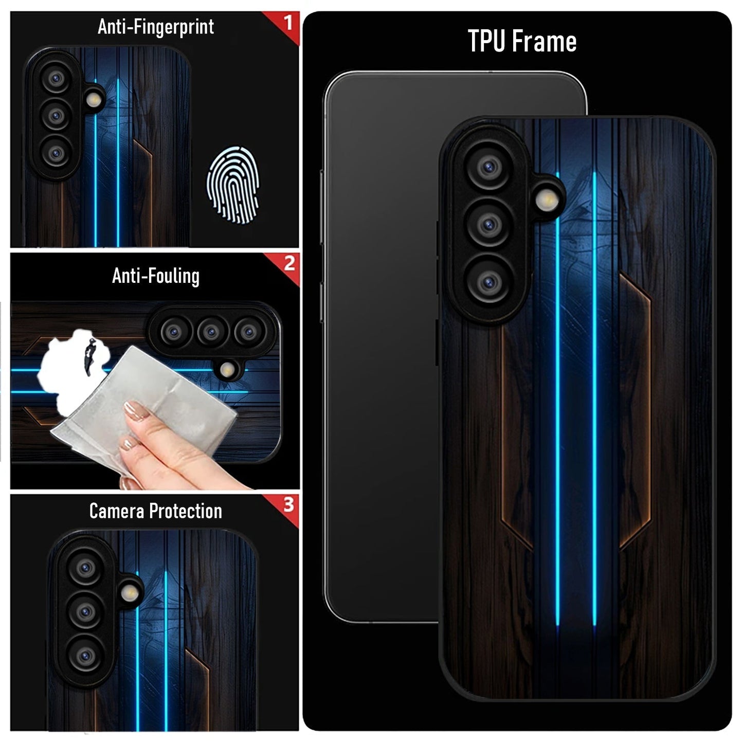 Samsung Galaxy A56 Premium Acrylic Shockproof Glass Back Case (Neon Glow)