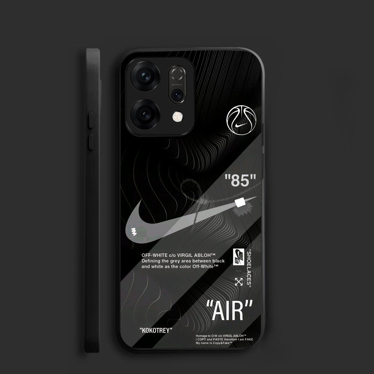 Oppo Reno 14 5G Premium Acrylic Shockproof Glass Back Case (Nike AIR)