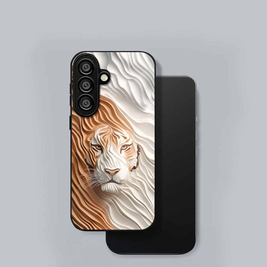 Samsung Galaxy A36 Premium Acrylic Shockproof Glass Back Case (Royal Tiger)