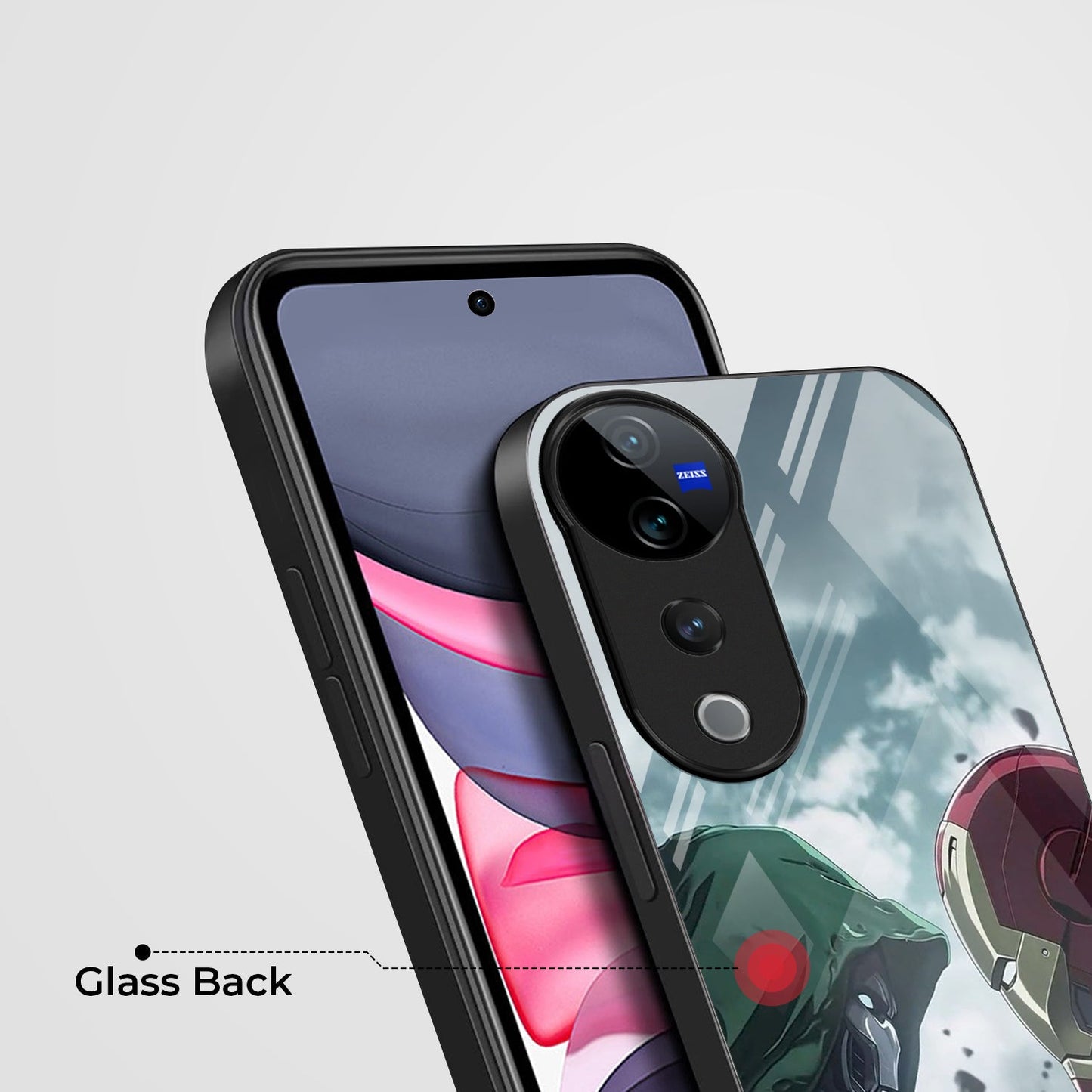Vivo V40 Pro 5G Premium Acrylic Shockproof Glass Back Case (Battle Case)
