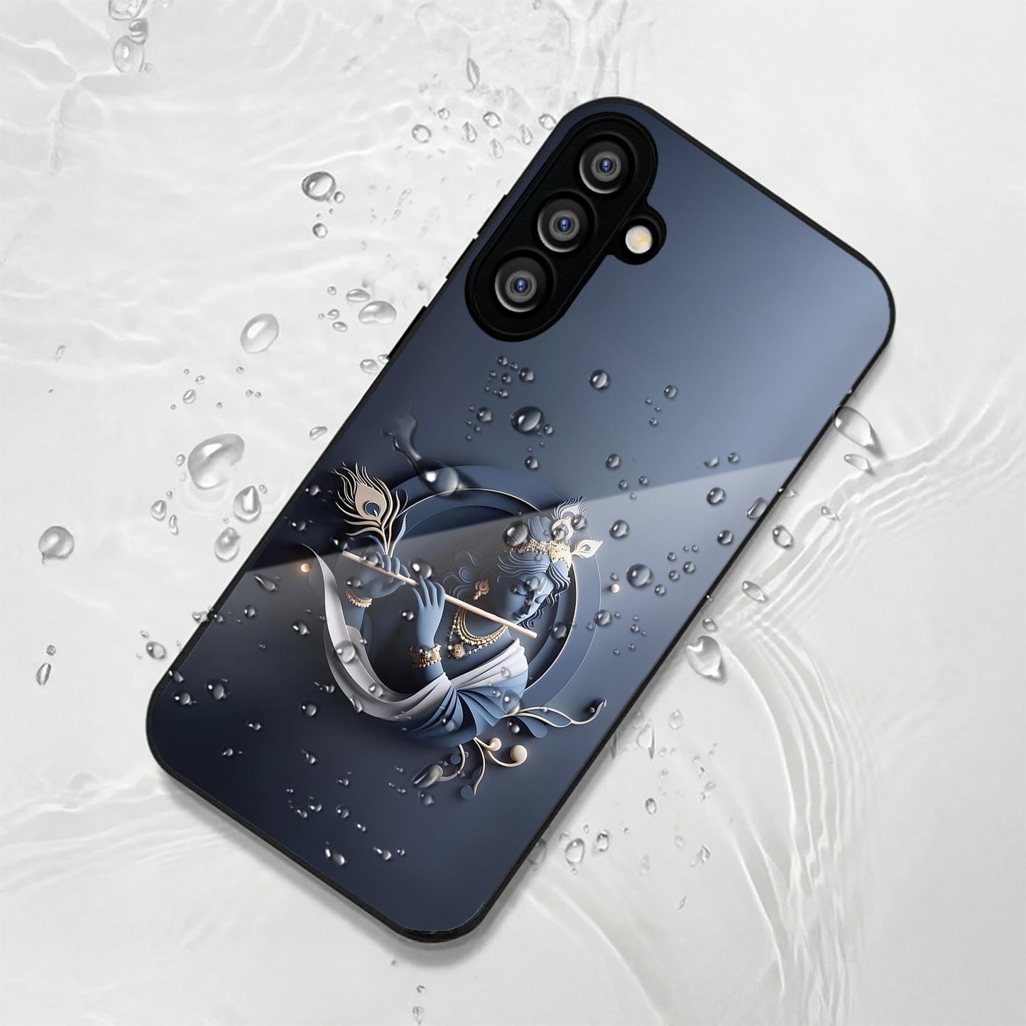Samsung Galaxy A36 Premium Acrylic Shockproof Glass Back Case (Krishna)
