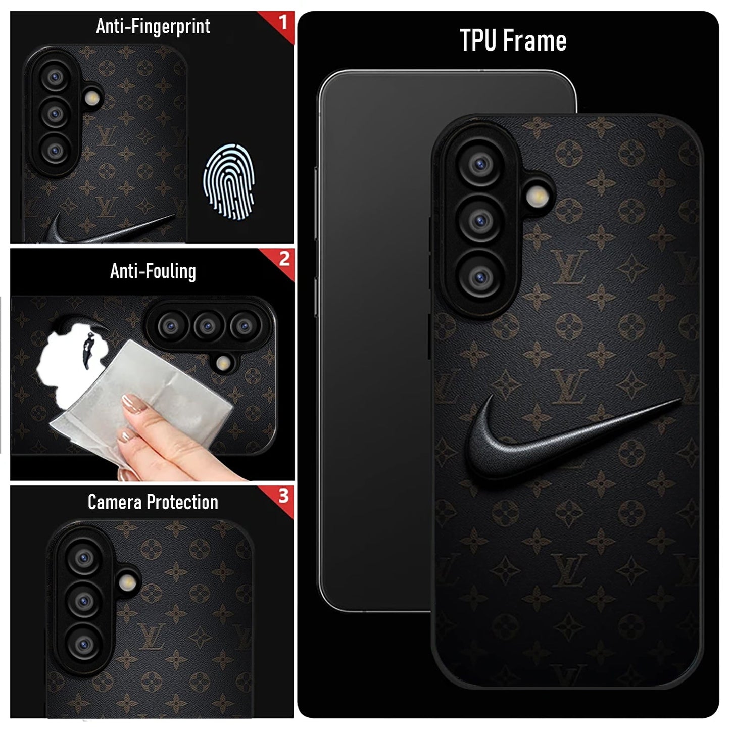 Samsung Galaxy A56 Premium Acrylic Shockproof Glass Back Case (Luxury Pattern)