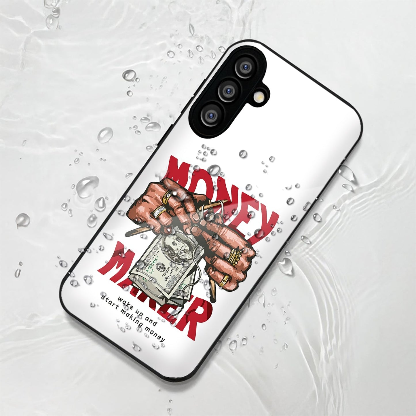 Samsung Galaxy A36 Premium Acrylic Shockproof Glass Back Case (Money maker)