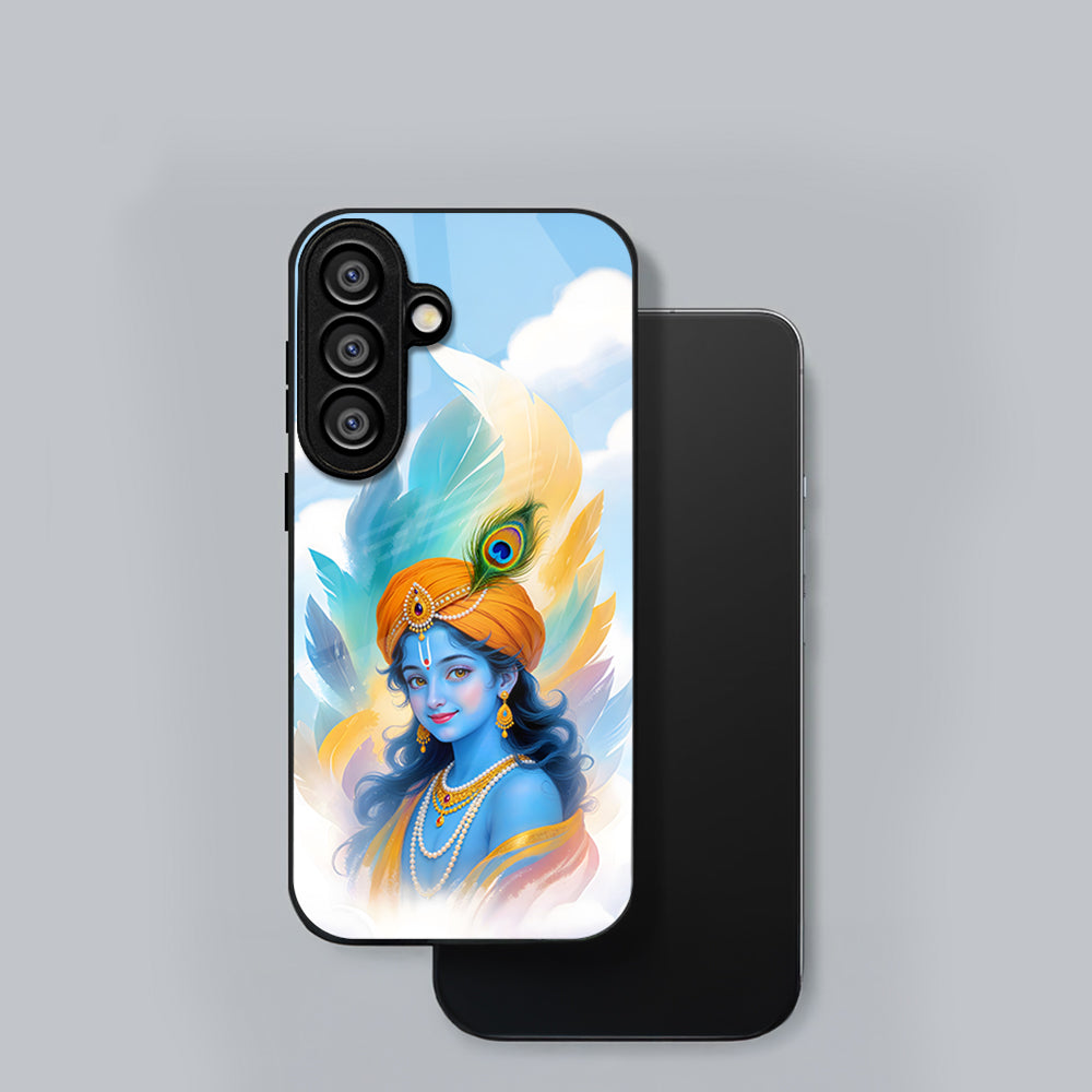 Samsung Galaxy A56 5G Premium Acrylic Shockproof Glass Back Case (Lord Krishna)