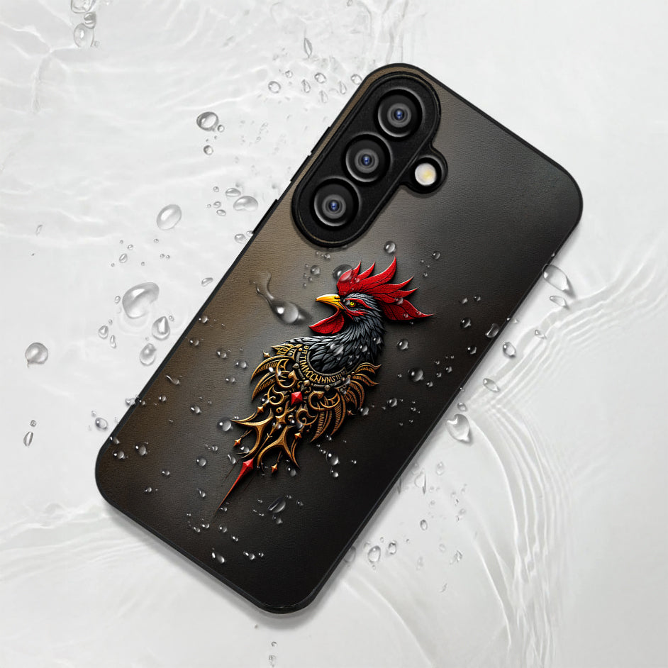 Samsung Galaxy A36 Premium Acrylic Shockproof Glass Back Case (Royal Rooster)